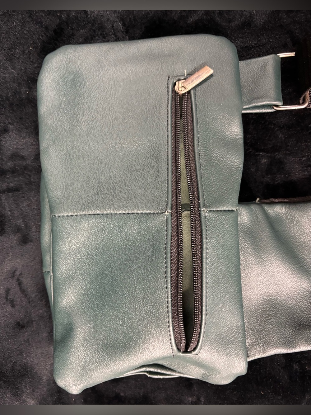 Genuine Leather Teal Crossbody Chest Sling Bag Made in Mexico - Picture 15 of 16